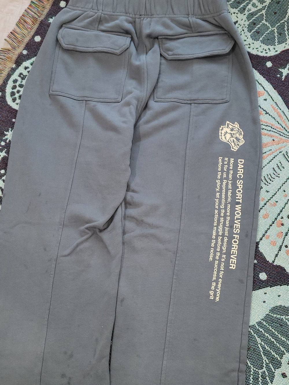 Darc Sport Wide Leg Graphic Sweatpants in Gray - Picture 5 of 5